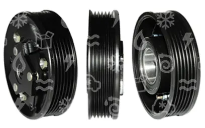 spojka pro kompresor DELPHI, AUDI / SKODA / SEAT / VW – prům. 110 mm, PV6, 12V
